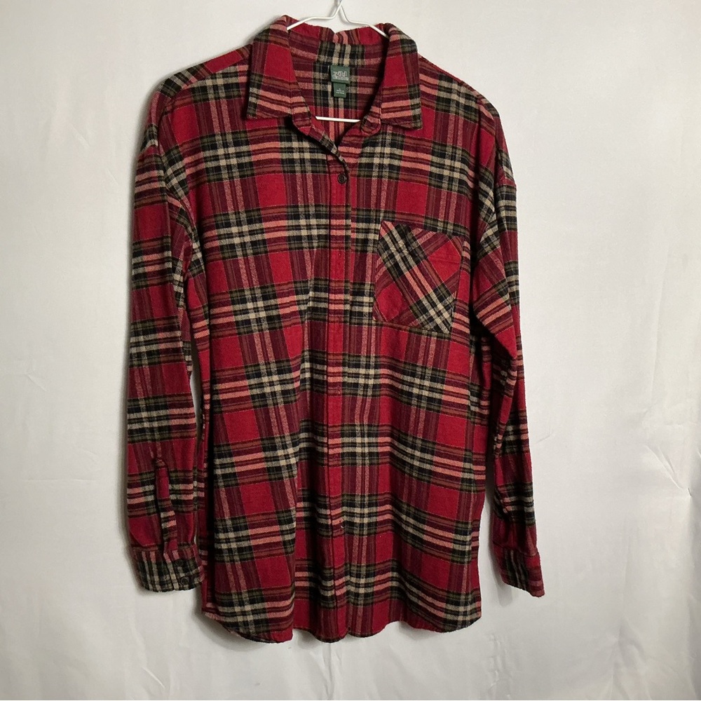 Wild Fable Red and Black Plaid Button-Down Shirt